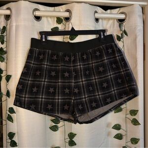 Plaid Star Patterned Shorts